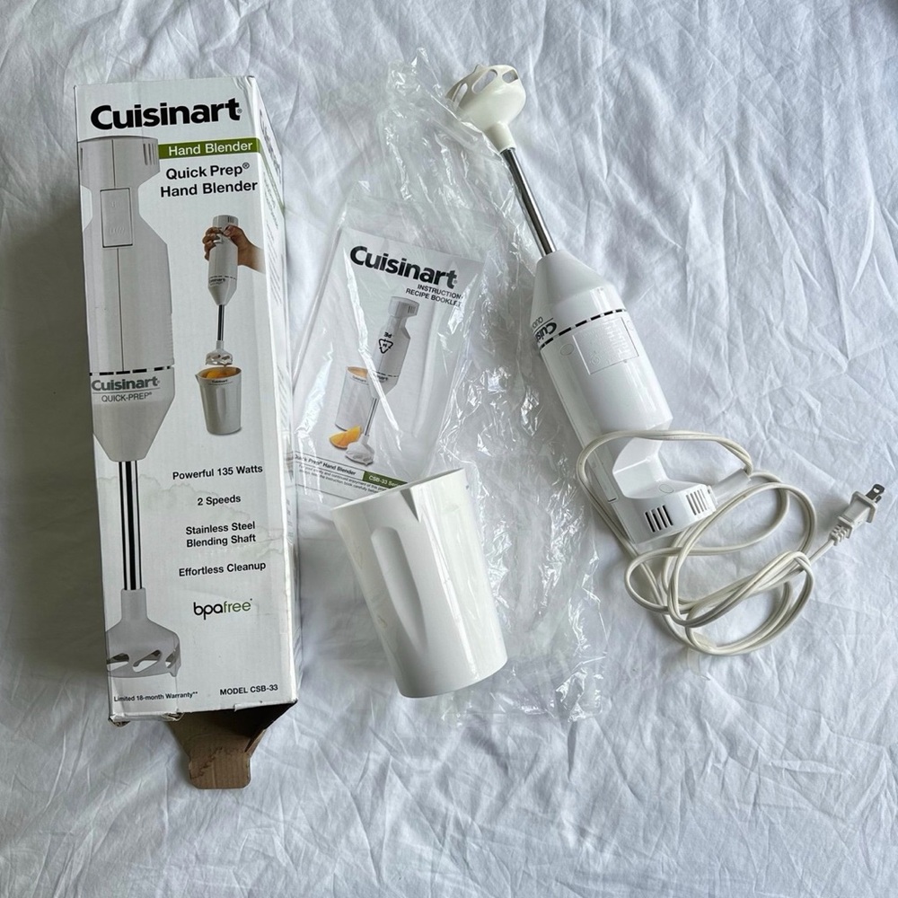 Cuisinart Quick Prep Hand Blender Kitchen Appliance 135 Watt CSB-33